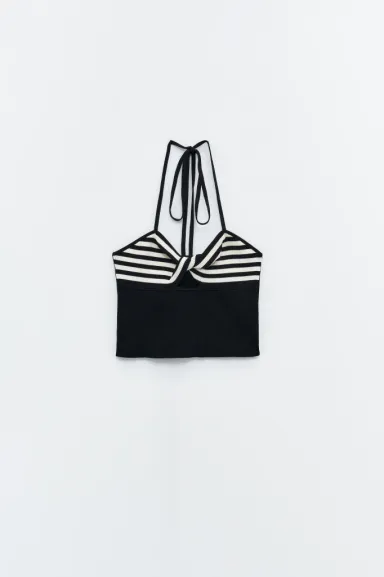 Top a righe con nodo frontale – Eleh  | BorotalcoCagliari.it