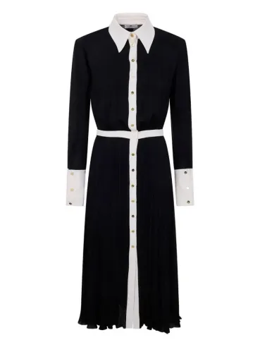 Elisabetta Franchi – Abito color-block in georgette di viscosa  | Boro 2