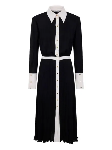 Elisabetta Franchi – Abito color-block in georgette di viscosa  | Boro