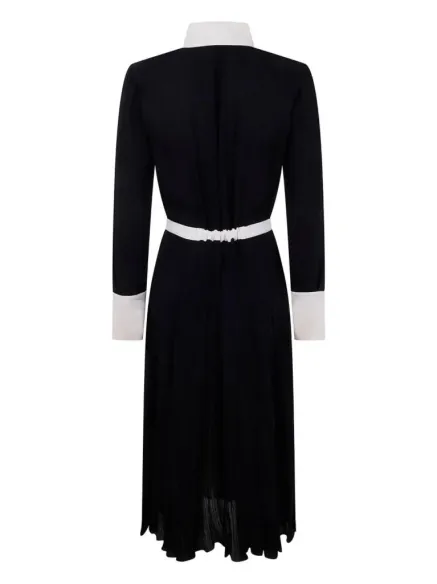 Elisabetta Franchi – Abito color-block in georgette di viscosa  | Boro