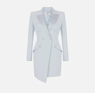 Elisabetta Franchi – Robemanteau in crêpe leggero con dettagli smoking 2