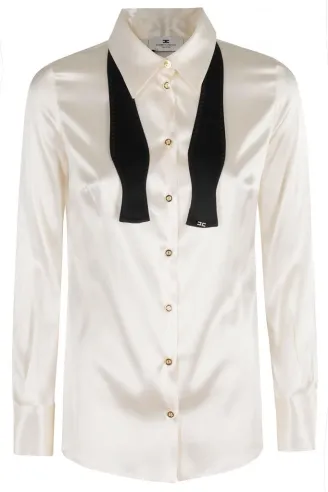 Elisabetta Franchi – Camicia in raso di seta con papillon  | Borotalco 2