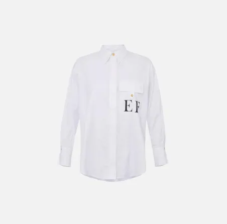 Elisabetta Franchi – Camicia in popeline di cotone a righe  | Borotalc