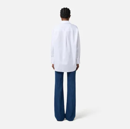 Elisabetta Franchi – Camicia in popeline di cotone a righe  | Borotalc