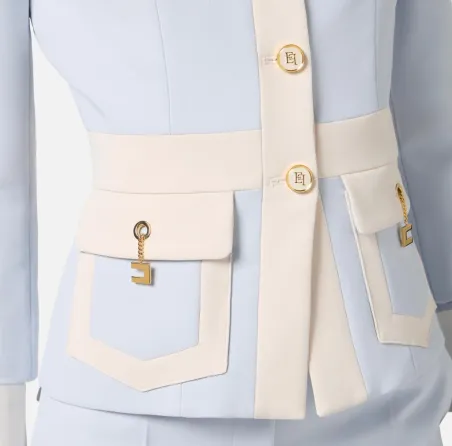 Elisabetta Franchi – Giacca color-block in doppio crêpe  | BorotalcoCa