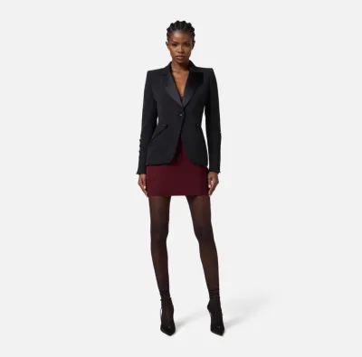 Elisabetta Franchi – Giacca in crêpe leggero dal taglio femminile  | B