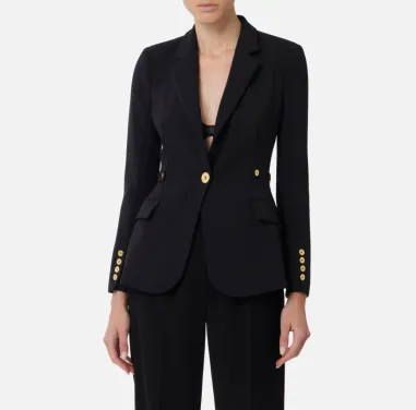 Elisabetta Franchi – Giacca in crêpe leggero con dettagli gioiello  |  2