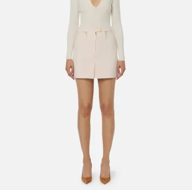 Elisabetta Franchi – Gonna in doppio crêpe con zip  | BorotalcoCagliar