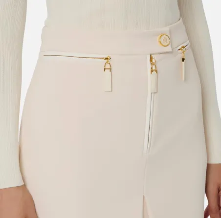 Elisabetta Franchi – Gonna in doppio crêpe con zip  | BorotalcoCagliar