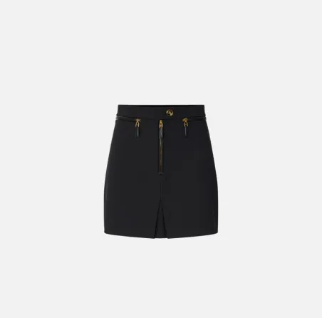 Elisabetta Franchi – Gonna in doppio crêpe con zip  | BorotalcoCagliar