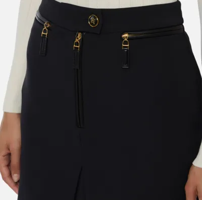 Elisabetta Franchi – Gonna in doppio crêpe con zip  | BorotalcoCagliar