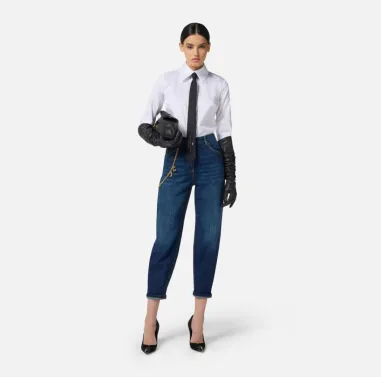 Elisabetta Franchi – Jeans con catena gioiello applicata  | BorotalcoC 2