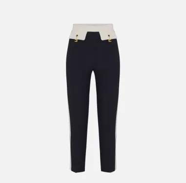 Elisabetta Franchi – Pantaloni bi-color in doppio crêpe  | BorotalcoCa 2