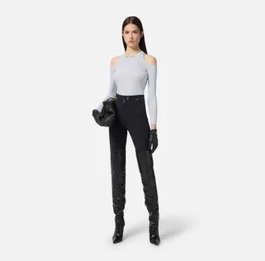 Elisabetta Franchi – Pantaloni in doppio crêpe dal taglio sartoriale  