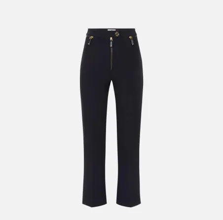Elisabetta Franchi – Pantaloni in doppio crêpe dal taglio sartoriale  