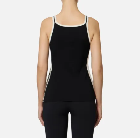 Elisabetta Franchi – Top in viscosa con bande lucide  | BorotalcoCagli