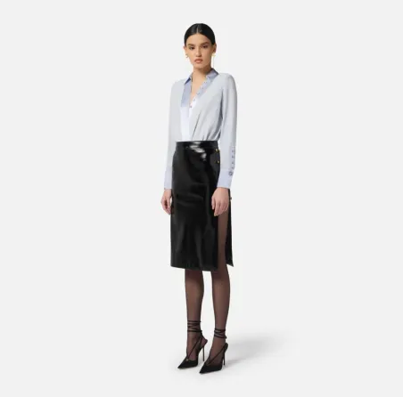 Elisabetta Franchi – Body in georgette di viscosa e raso elegante  | B