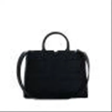 Elisabetta Franchi – Borsa tote media nera con logo in rilievo  | Boro