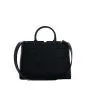 Elisabetta Franchi – Borsa tote media nera con logo in rilievo  | Boro