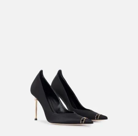 Elisabetta Franchi – Pump in pelle con tacco scultura  | BorotalcoCagl