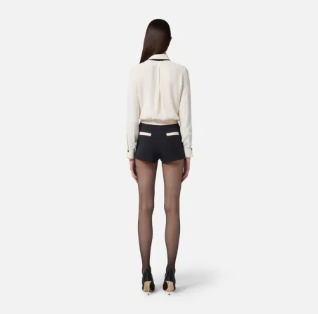 Elisabetta Franchi – Shorts color-block in doppio crêpe  | BorotalcoCa