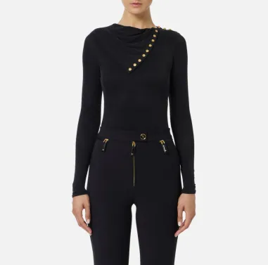 Elisabetta Franchi – Maglia in cupro con bottoni decorativi  | Borotal 2
