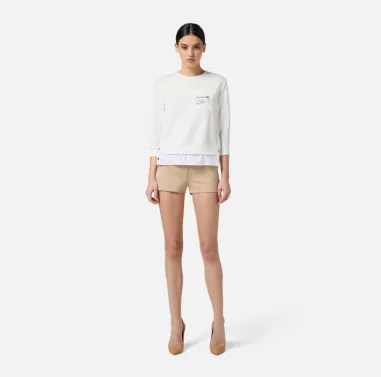 Elisabetta Franchi – Maglia in felpa con dettagli in popeline  | Borot 2
