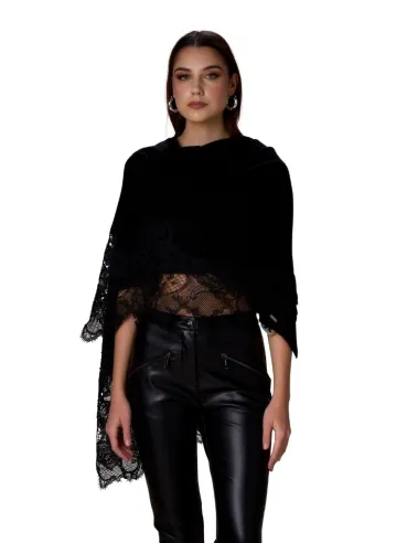 No Secrets stola con pizzo a contrasto – Eleganza avvolgente per look  2
