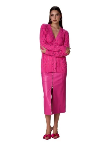 No Secrets cardigan trecce con diamanti  | BorotalcoCagliari.it