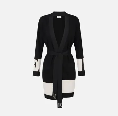 Elisabetta Franchi – Cardigan in viscosa con bande lucide eleganti  | 