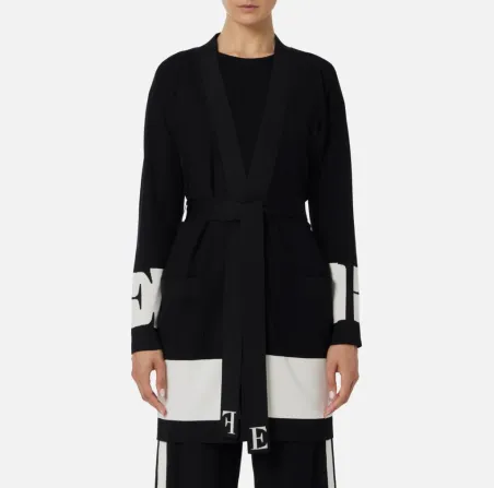 Elisabetta Franchi – Cardigan in viscosa con bande lucide eleganti  | 