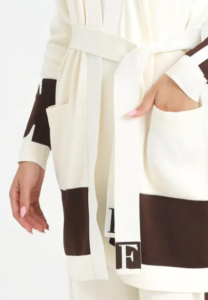 Elisabetta Franchi – Cardigan in viscosa con bande lucide eleganti  | 
