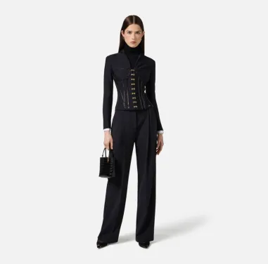 Elisabetta Franchi – Giacca in neoprene con dettagli corsetto  | Borot
