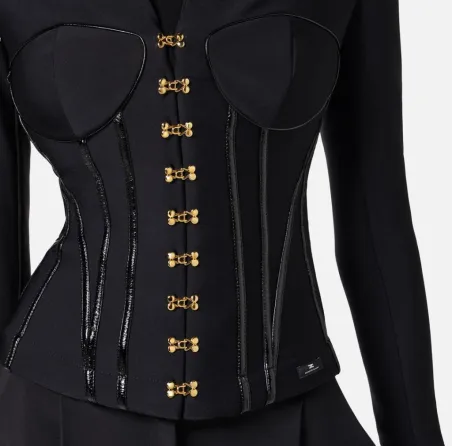 Elisabetta Franchi – Giacca in neoprene con dettagli corsetto  | Borot