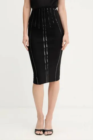 Elisabetta Franchi – Gonna stretch con profili simil pelle  | Borotalc