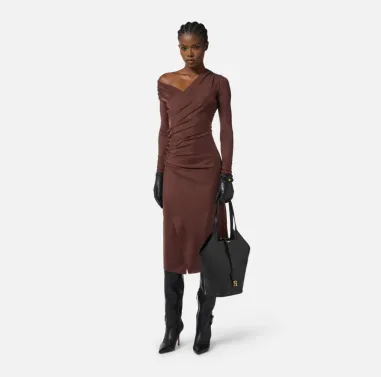 Elisabetta Franchi – Abito in jersey con bottoni gioiello  | Borotalco 2