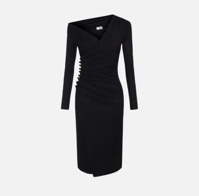 Elisabetta Franchi – Abito in jersey con bottoni gioiello  | Borotalco