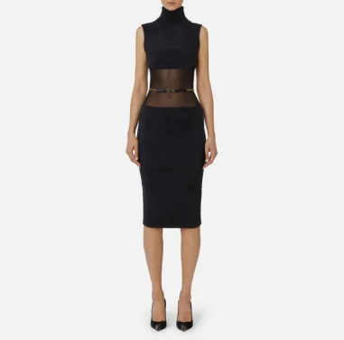 Elisabetta Franchi – Abito in maglia con cintura  | BorotalcoCagliari.