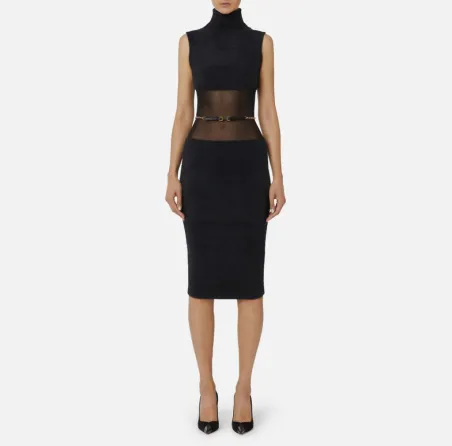 Elisabetta Franchi – Abito in maglia con cintura  | BorotalcoCagliari.