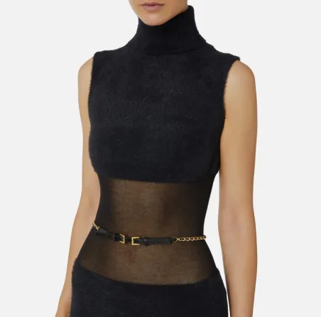 Elisabetta Franchi – Abito in maglia con cintura  | BorotalcoCagliari.