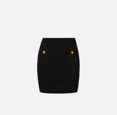Elisabetta Franchi – Gonna in maglia con paillettes  | BorotalcoCaglia