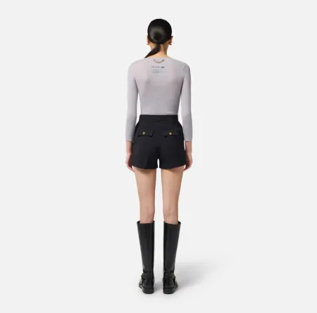 Elisabetta Franchi – Top in maglia con dettaglio lettering  | Borotalc