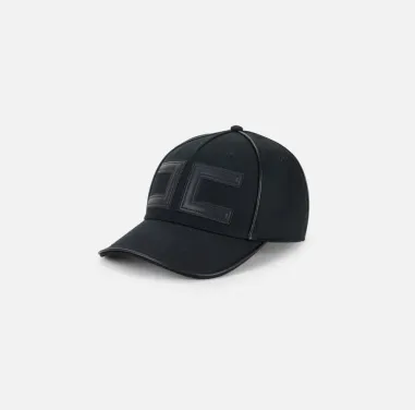 Elisabetta Franchi – Cappello baseball in gabardina con logo  | Borota 2