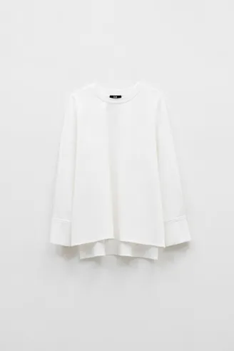 Eleh Maglia Bianco Latte con Polsini Camicia  | BorotalcoCagliari.it 2