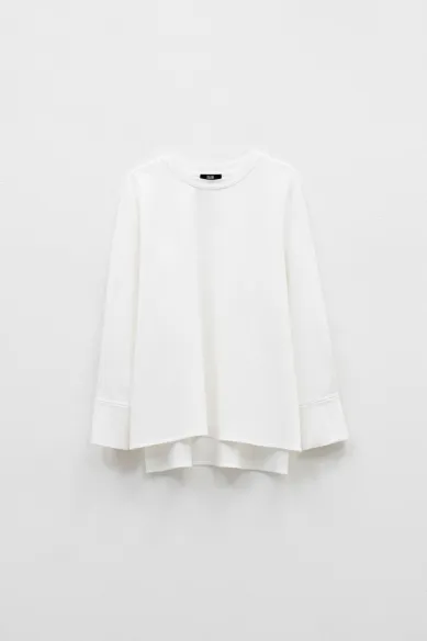 Eleh Maglia Bianco Latte con Polsini Camicia  | BorotalcoCagliari.it