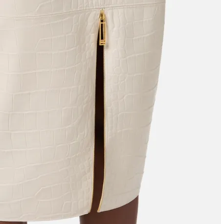 Elisabetta Franchi Gonna con texture stampa cocco