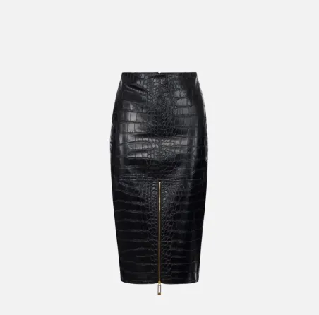 Elisabetta Franchi Gonna con texture stampa cocco