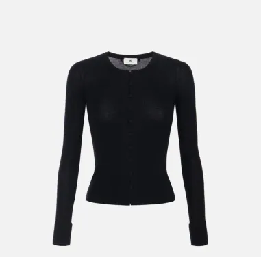 Elisabetta Franchi Cardigan in maglia con dettaglio lettering