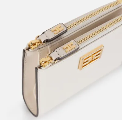 Portafoglio con zip e placca logo Elisabetta Franchi  | BorotalcoCagli