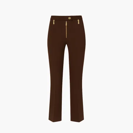 Elisabetta Franchi – Pantaloni in doppio crêpe dal taglio sartoriale  